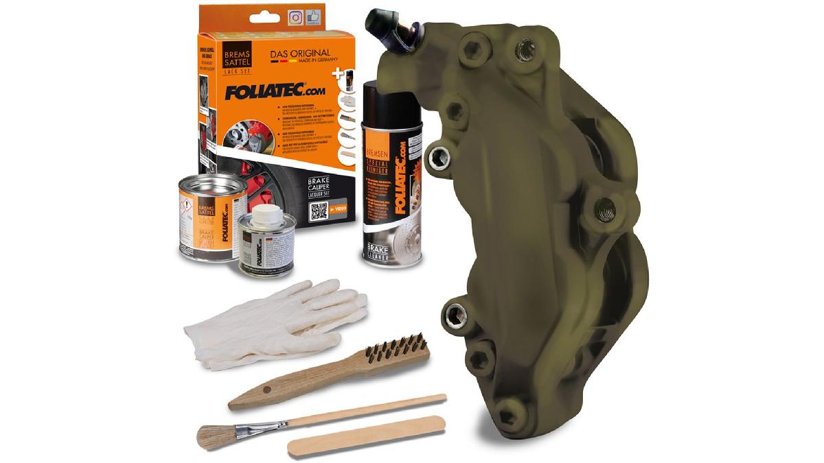 FOLIATEC+Kit+de+peinture+d%27%C3%A9trier+de+frein+couleur+vert+kaki